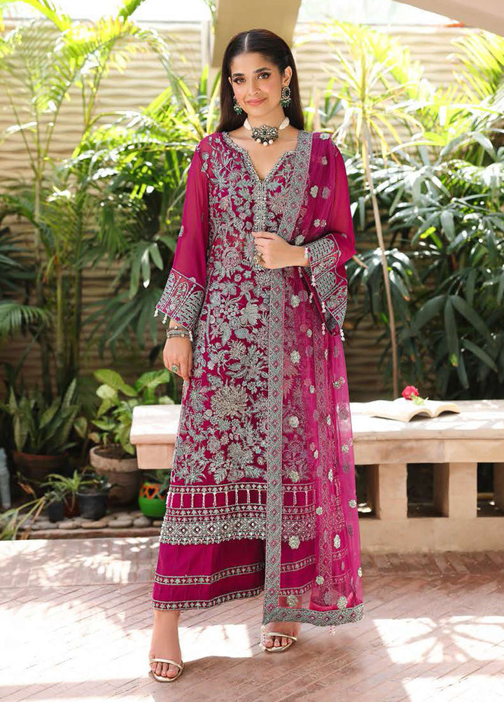 Roheenaz Embroidered Chiffon Suits Unstitched 4 Piece RNZ25AL RN-108 Eira - Formals Collection
