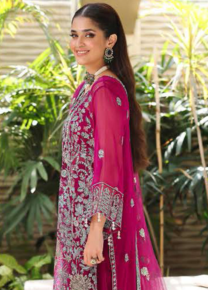 Roheenaz Embroidered Chiffon Suits Unstitched 4 Piece RNZ25AL RN-108 Eira - Formals Collection