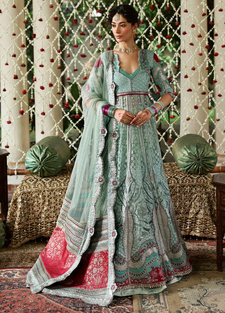 Afrozeh Embroidered Raw Silk Suits Unstitched 3 Piece AF25SA D-05 Zanzar - Wedding Collection