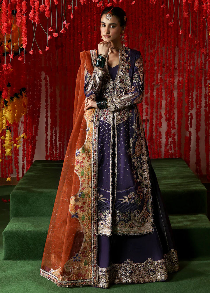 Afrozeh Embroidered Raw Silk Suits Unstitched 3 Piece AF25SA D-06 Gulnaar - Wedding Collection
