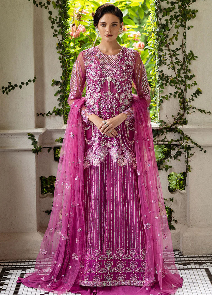 Inception by Mushq Embroidered Net Suits Unstitched 4 Piece MQ25IW D-07 Sweet November - Wedding Collection