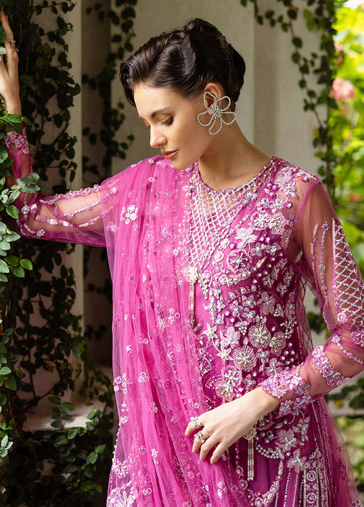 Inception by Mushq Embroidered Net Suits Unstitched 4 Piece MQ25IW D-07 Sweet November - Wedding Collection