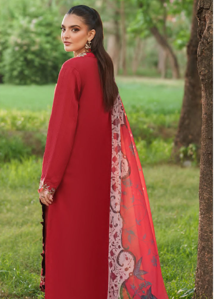 Eden by Asifa Nabeel Embroidered Cambric Suits Unstitched 3 Piece AN25ED D-07 Rose Whisper - Winter Collection
