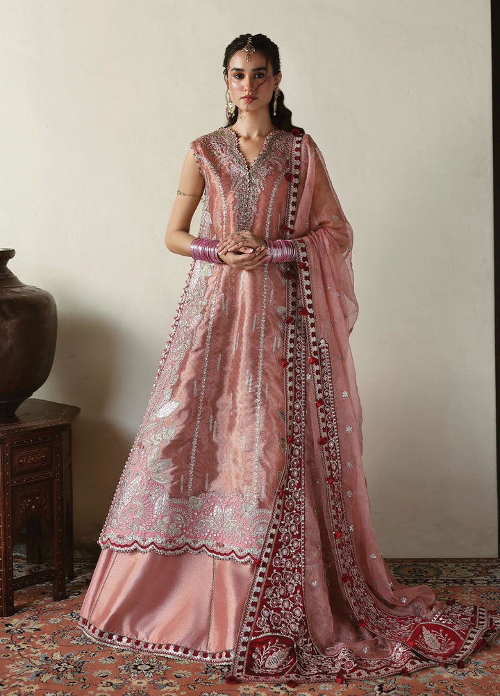 Afrozeh Embroidered Tissue Zari Suits Unstitched 3 Piece AF25SA D-09 Roshaan - Wedding Collection