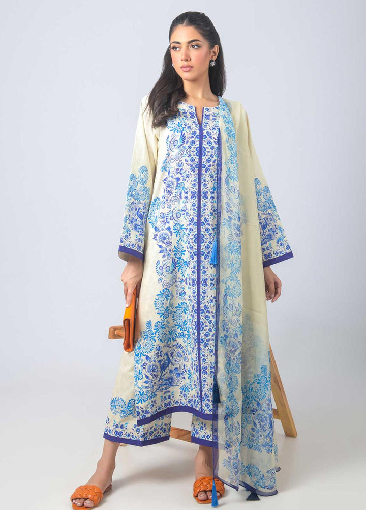 Misaal by Ayesha Somaya Printed Lawn Silk Suits Unstitched 3 Piece MAS25CS Elana - Summer Collection