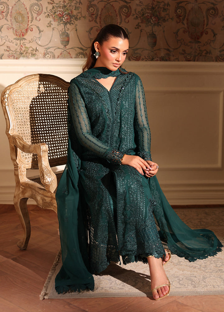 Ensembles by Azure Embroidered Unstitched Chiffon Suits 3 Piece AZU25EU ES-118 Enchanted Forest - Festive Collection