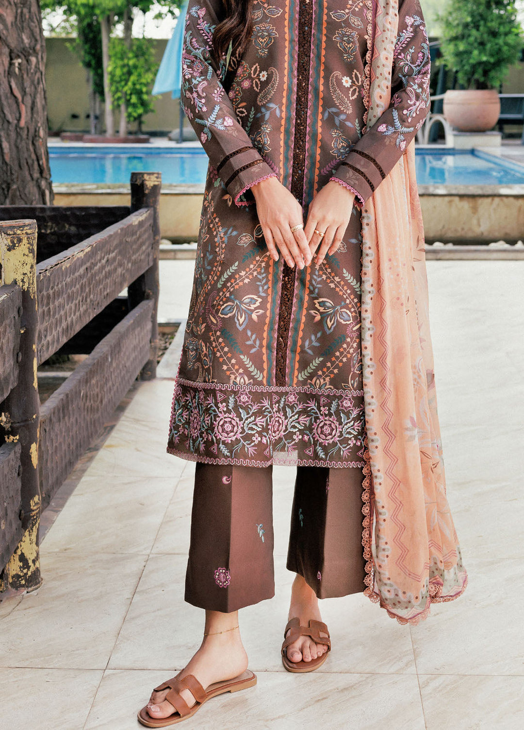 Zync by Florent Embroidered Viscose Suits Unstitched 3 Piece FL25IM FL-2B - Winter Collection