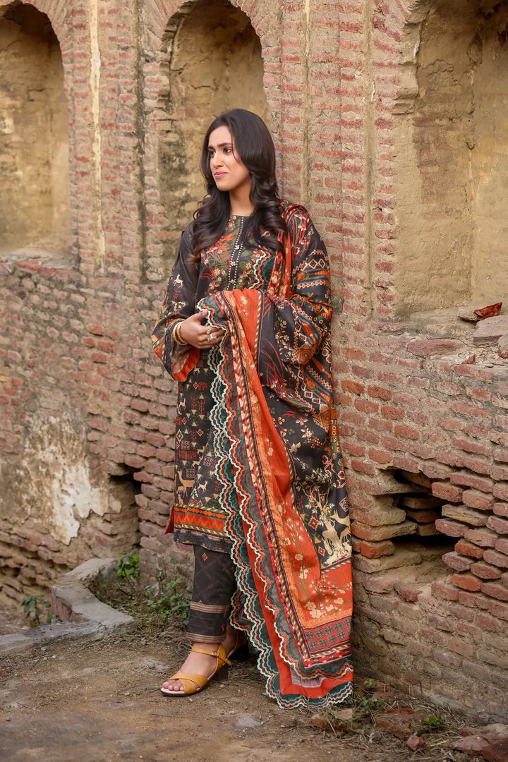 Lamorado Printed Lawn Suit Unstitched 3 Piece LMD25LP LWSU-25P305 - Summer Collection