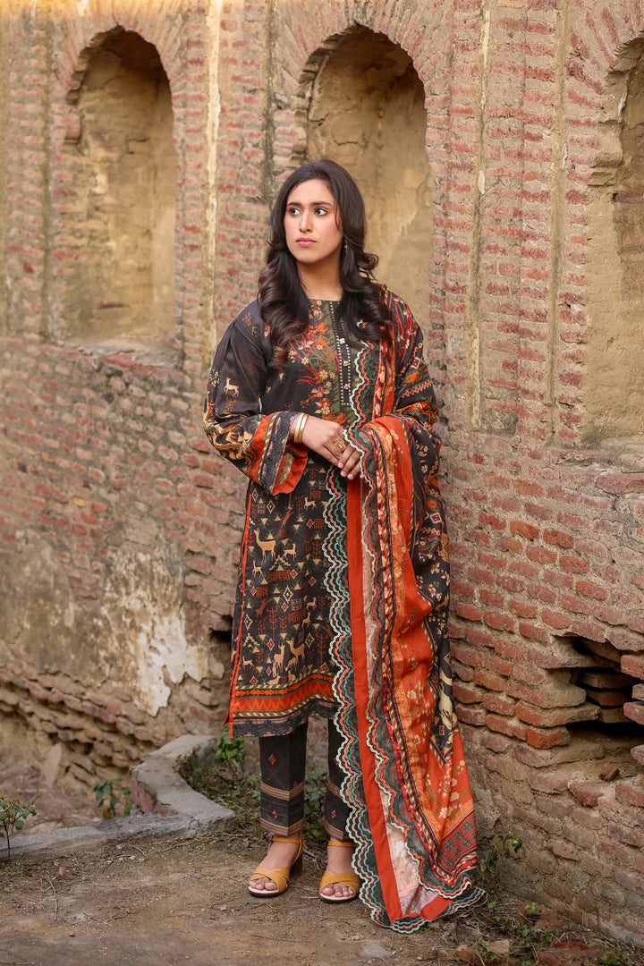 Lamorado Printed Lawn Suit Unstitched 3 Piece LMD25LP LWSU-25P305 - Summer Collection