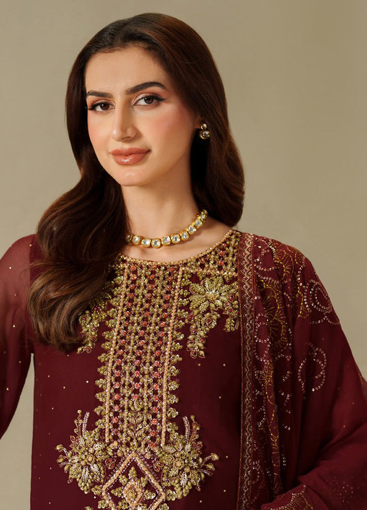 Reena by Alizeh Fashion Embroidered Chiffon Suits Unstitched 3 Piece AFB25RW HM-4047 Kavya - Wedding Collection