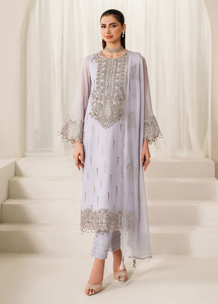 Reena by Alizeh Fashion Embroidered Chiffon Suits Unstitched 3 Piece AFB25RW HM-4050 Feeha - Wedding Collection