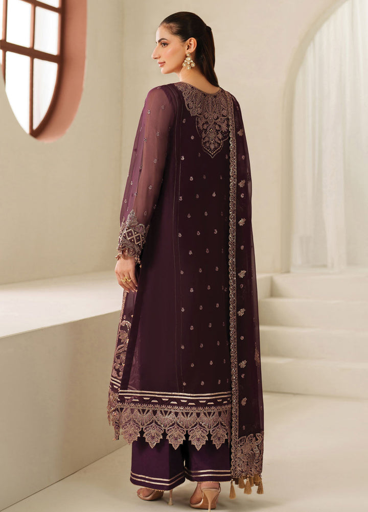 Reena by Alizeh Fashion Embroidered Chiffon Suits Unstitched 3 Piece AFB25RW HM-4053 Tehwar - Wedding Collection