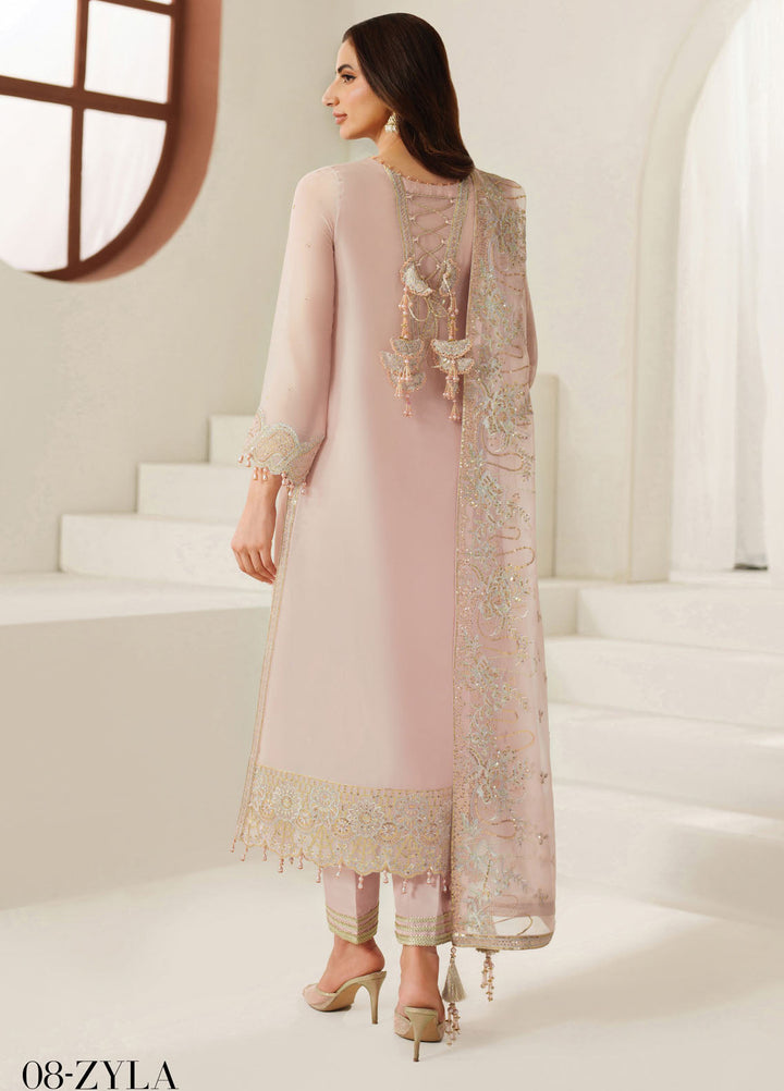 Reena by Alizeh Fashion Embroidered Chiffon Suits Unstitched 3 Piece AFB25RW HM-4054 Zyla - Wedding Collection