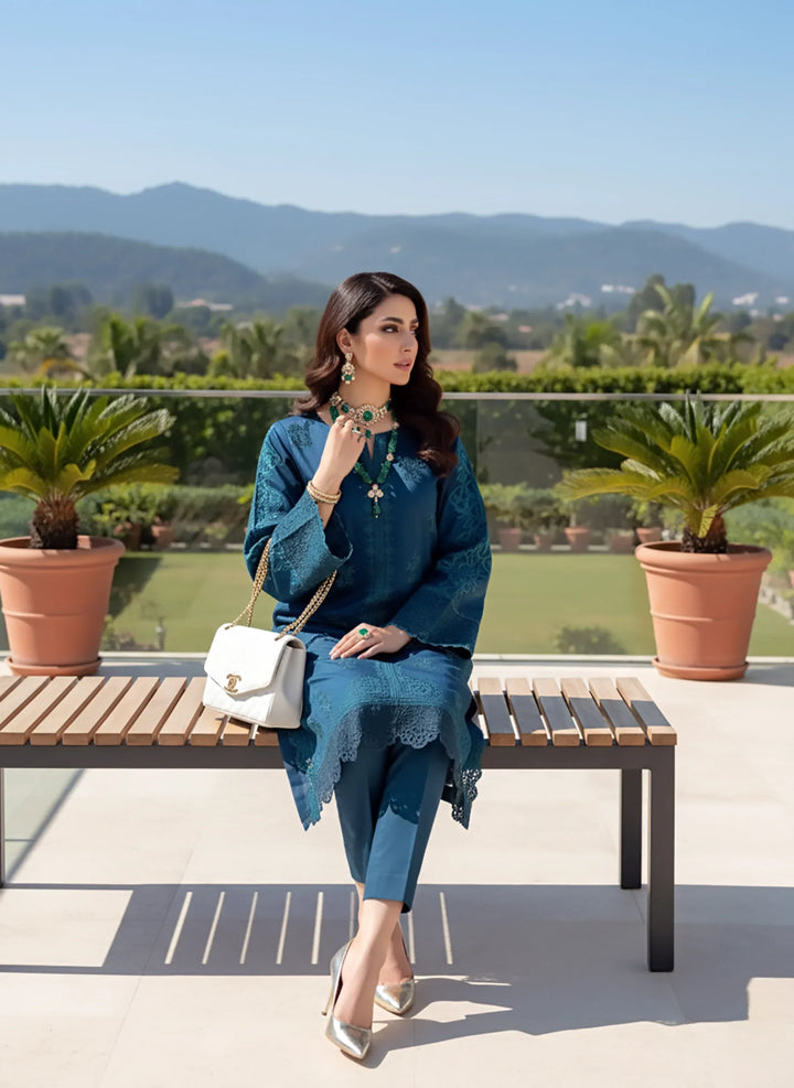 Lakhany Pret Embroidered Cotton Net 2 Piece Suit LSM-4051