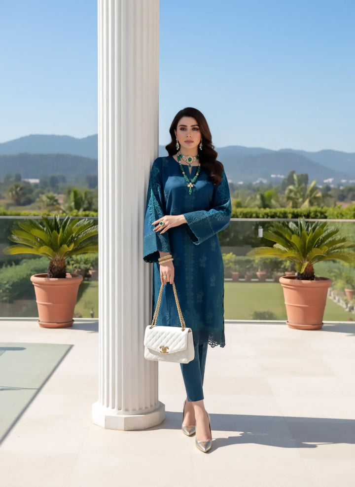 Lakhany Pret Embroidered Cotton Net 2 Piece Suit LSM-4051