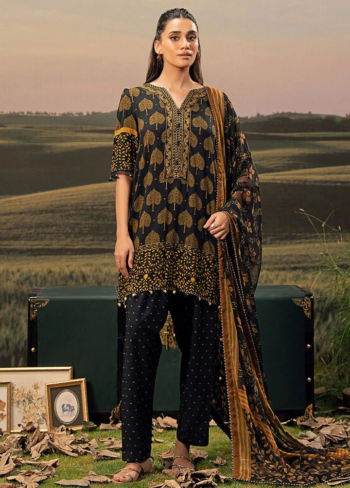 M Basic by Maria B Embroidered Arabic Lawn Suits Unstitched 3 Piece MB25PF MB-03 B - Summer Collection