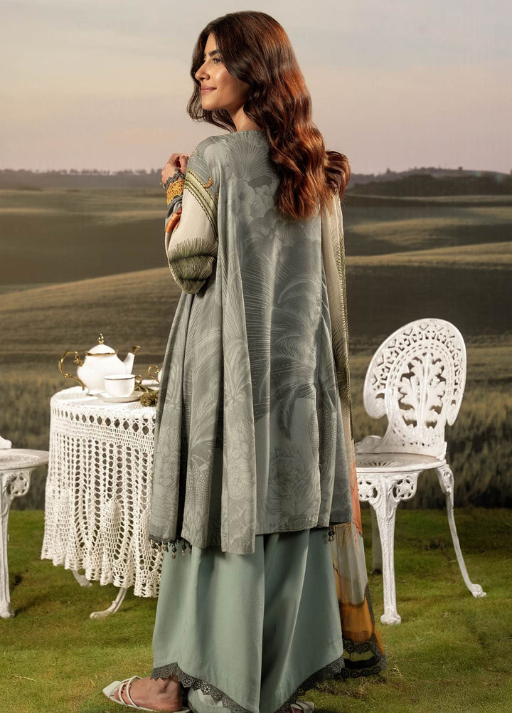 M Basic by Maria B Embroidered Arabic Lawn Suits Unstitched 3 Piece MB25PF MB-06 A - Summer Collection