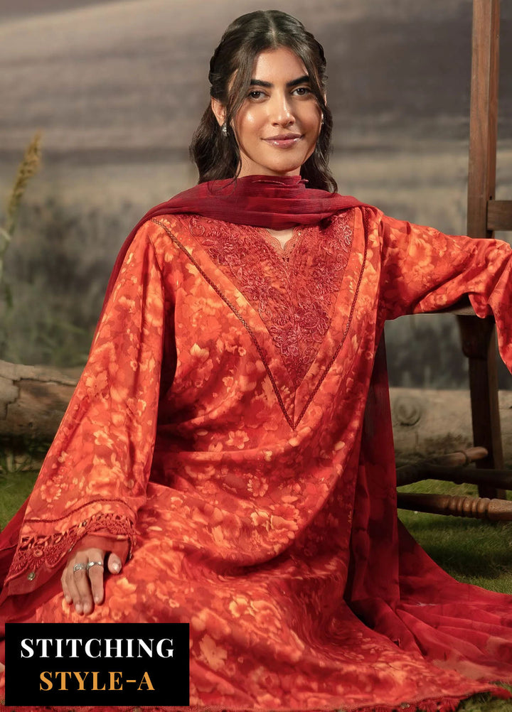 M Basic by Maria B Embroidered Arabic Lawn Suits Unstitched 3 Piece MB25PF MB-10 B - Summer Collection