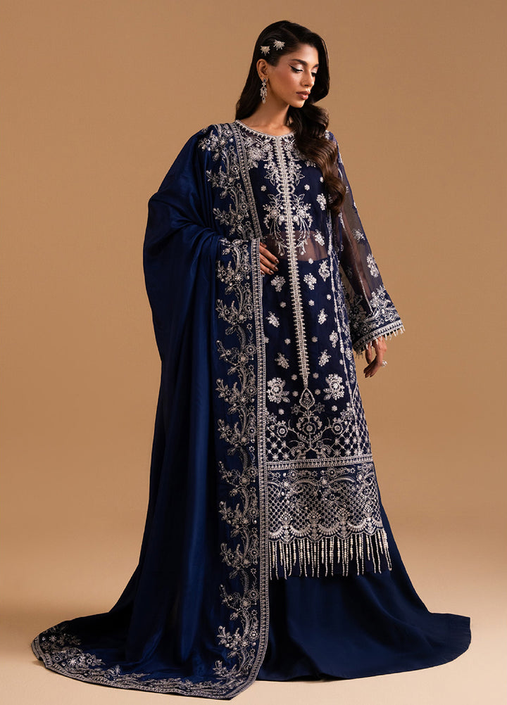 Afsanay by Zariya Luxury Embroidered Unstitched Chiffon 3 Piece Suits ZRY25LF D1 ZB50036 - Festive Collection