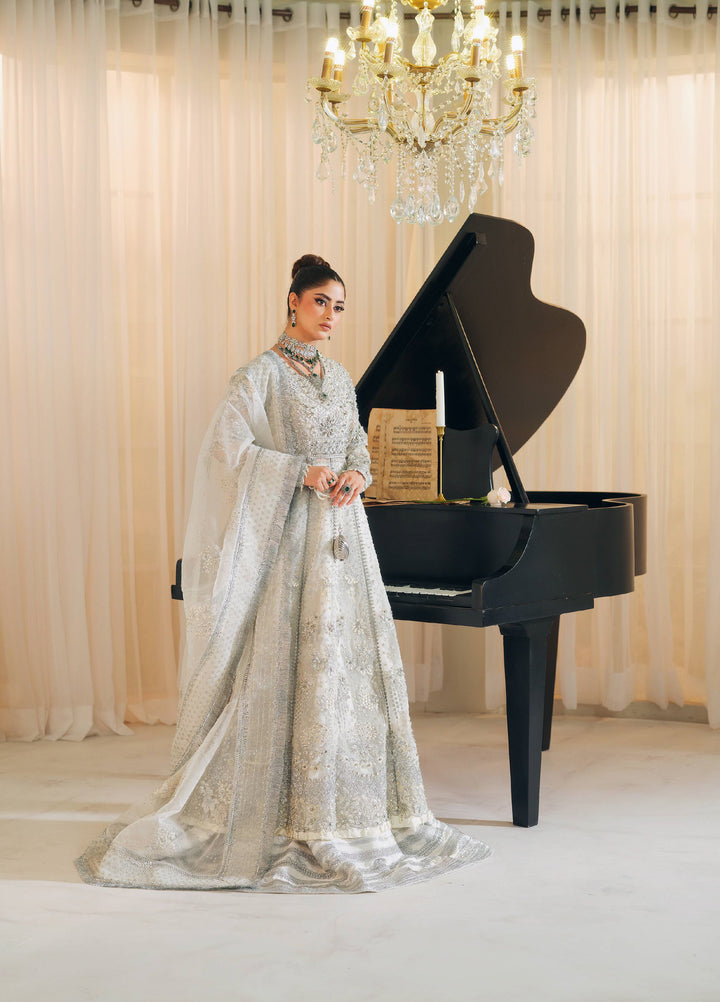 Maryam Hussain Unstitched Wedding Embroidered Organza Suits 3 Piece MH25UW D-01 Jhil Mil - Wedding Collection