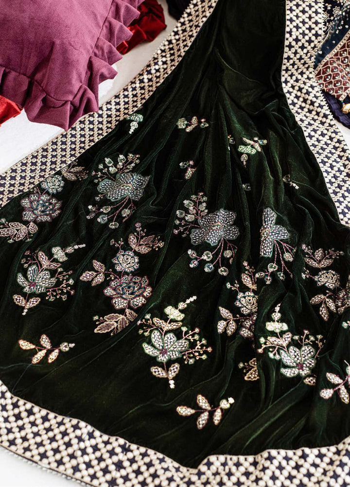 Maya by Nureh Unstitched Velvet Embroidered 3 Piece Suits NU25MV NW-109 - Festive Collection