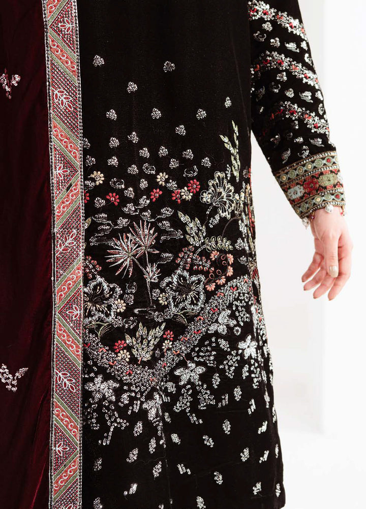 Maya by Nureh Unstitched Velvet Embroidered 3 Piece Suits NU25MV NW-113 - Festive Collection