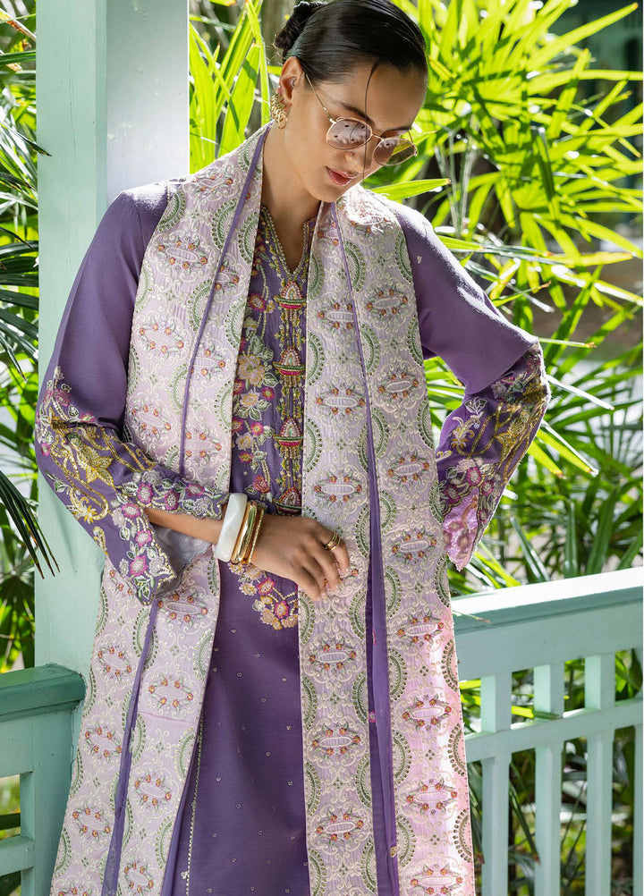Nuvera by Mushq Hemline Embroidered Raw Silk Suits Unstitched 3 Piece MQ25NF D-01 Elaris - Festive Collection
