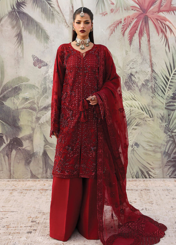 Romansiyyah by Emaan Adeel Embroidered Chiffon Suits Unstitched 3 Piece EA25RLF Noor Mahal - Formals Collection