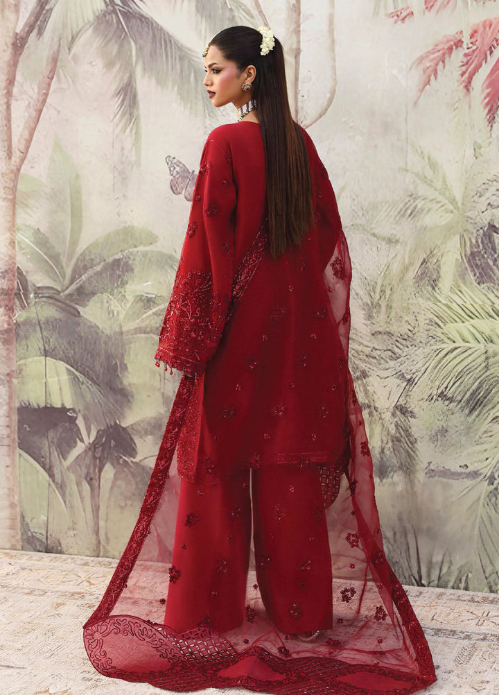 Romansiyyah by Emaan Adeel Embroidered Chiffon Suits Unstitched 3 Piece EA25RLF Noor Mahal - Formals Collection