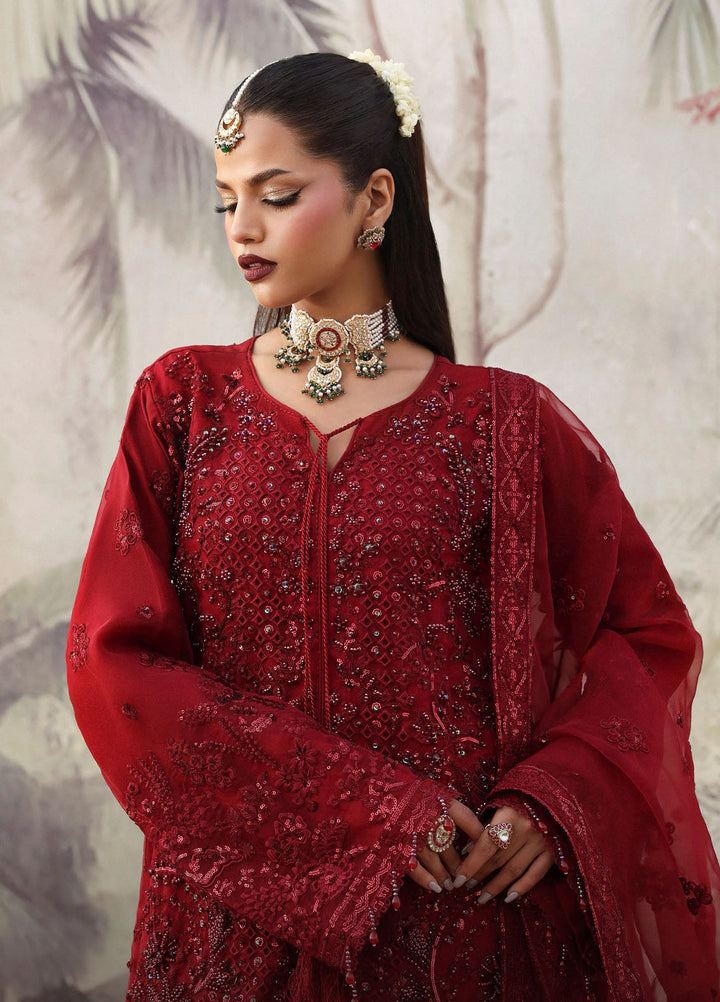 Romansiyyah by Emaan Adeel Embroidered Chiffon Suits Unstitched 3 Piece EA25RLF Noor Mahal - Formals Collection