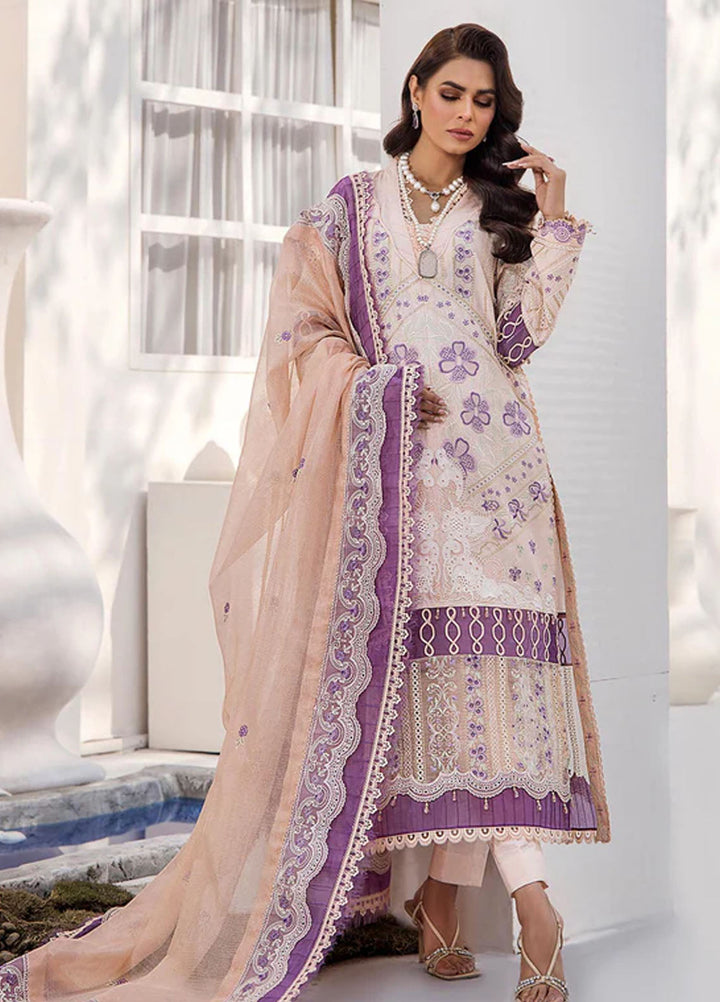 Tessa Embroidered Lawn Suits Unstitched 3 Piece Carnelian Blossom - Festive Collection