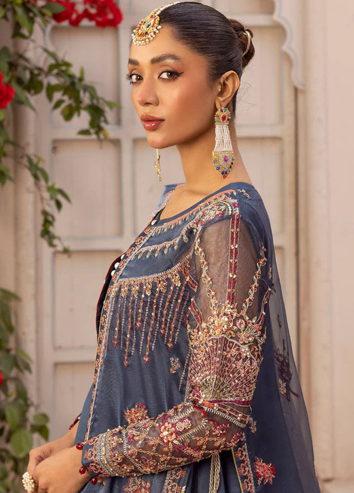 Tessa Studio Embroidered Net Suits Unstitched 4 Piece Maharani - Formals Collection