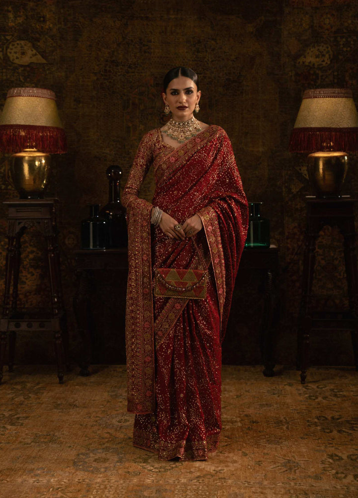 The Sari Edit by Aik Atelier Unstitched Silk Luxury Embroidered Saree AIK25SE Look-01 - Formals Collection