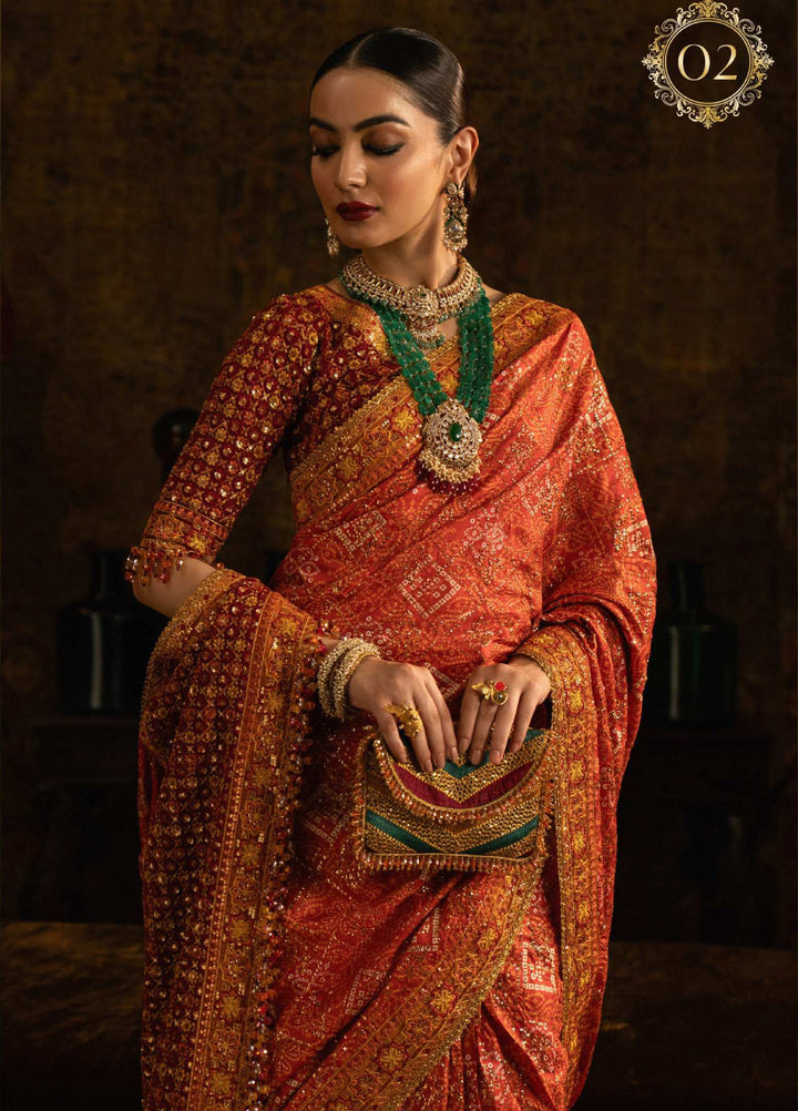 The Sari Edit by Aik Atelier Unstitched Silk Luxury Embroidered Saree AIK25SE Look-02 - Formals Collection