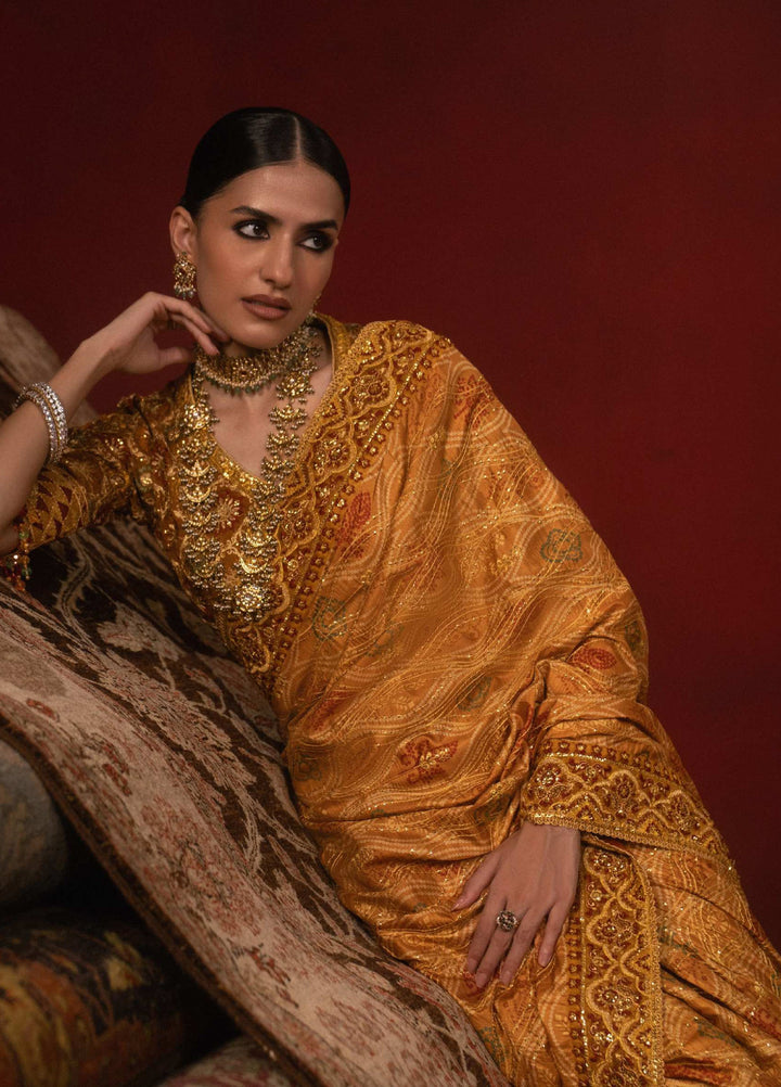 The Sari Edit by Aik Atelier Unstitched Silk Luxury Embroidered Saree AIK25SE Look-04 - Formals Collection