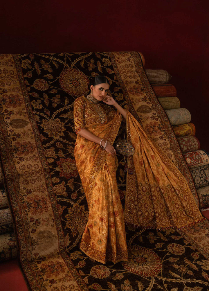 The Sari Edit by Aik Atelier Unstitched Silk Luxury Embroidered Saree AIK25SE Look-04 - Formals Collection