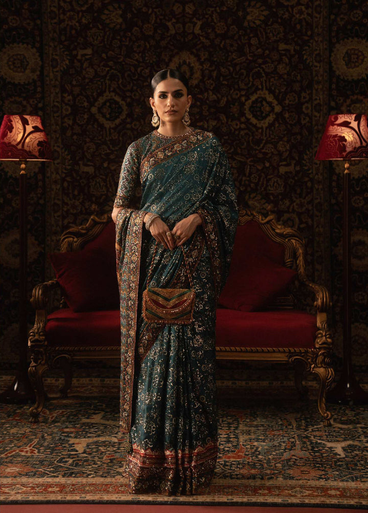 The Sari Edit by Aik Atelier Unstitched Silk Luxury Embroidered Saree AIK25SE Look-05 - Formals Collection
