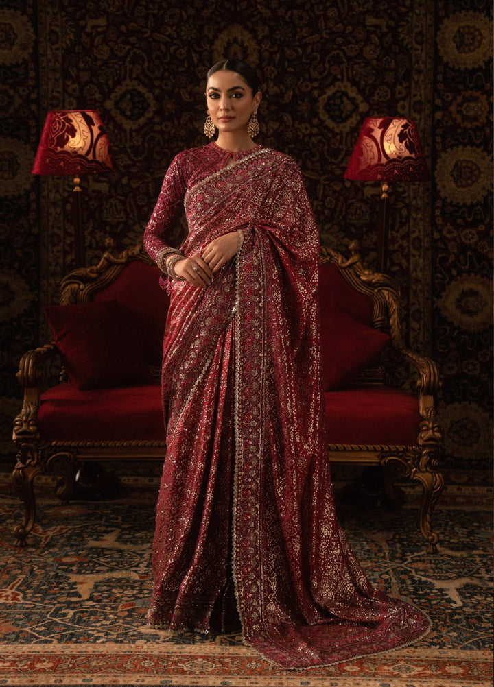 The Sari Edit by Aik Atelier Unstitched Silk Luxury Embroidered Saree AIK25SE Look-08 - Formals Collection