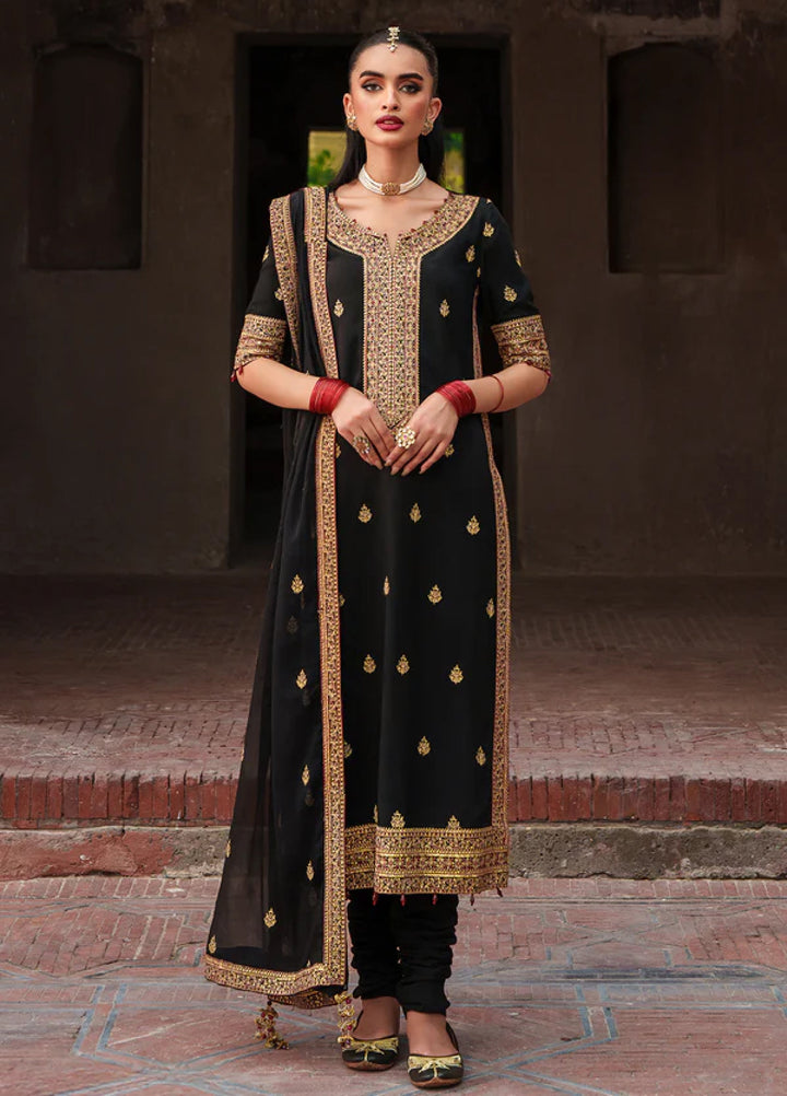 Zaria by Meeral Pret Embroidered Raw Silk 3 Piece Nova - Festive Collection