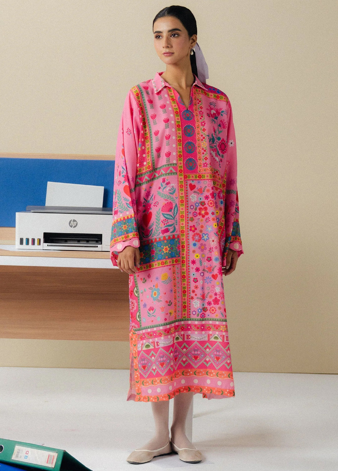 Fusion by Mannat Clothing Pret Printed Lawn 2 Piece Suit Fuchsia