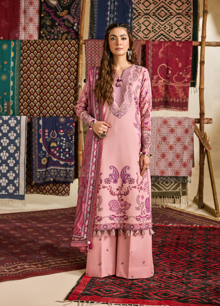 Zync by Florent One Nation Unstitched Khaddar Embroidered Suits 3 Piece FL25ON FL-9A - Winter Collection