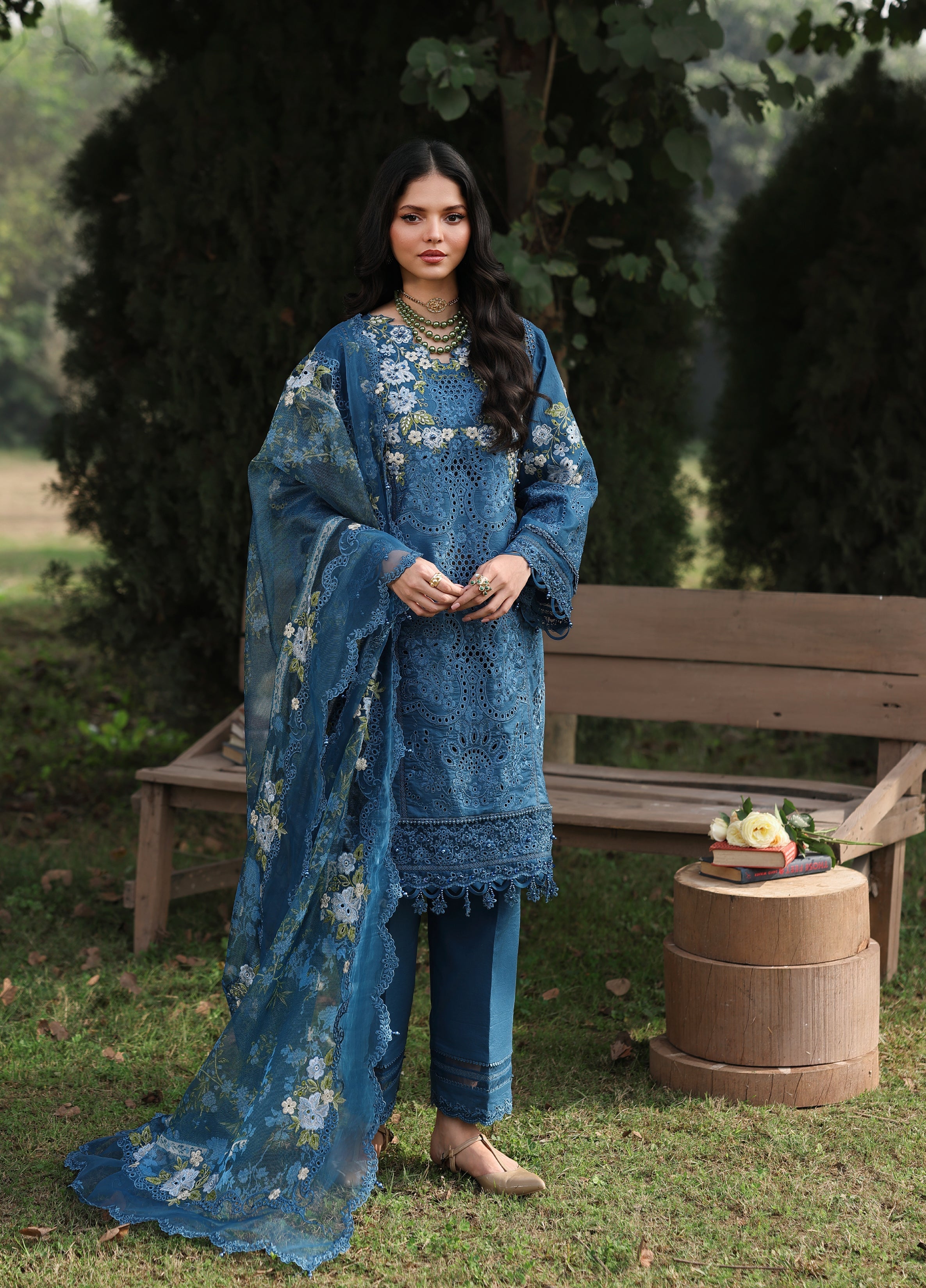 Tales of Petals by Sardinia Unstitched Embroidered Luxury Lawn 3 Pcs S ...