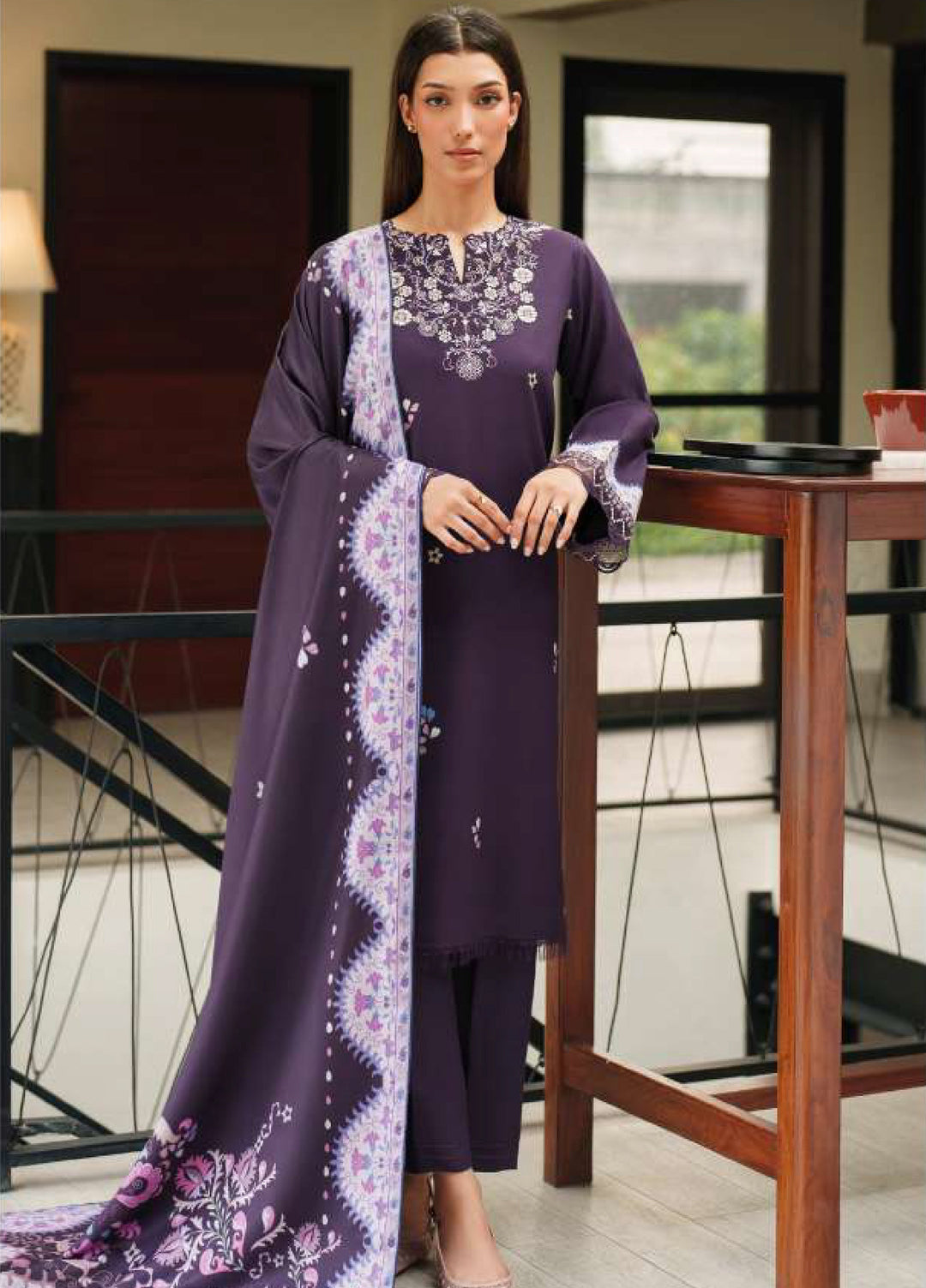 Bellini by Seran Unstitched Winter Viscose Embroidered Suits 3 Piece SN25BW Amyra - Winter Collection