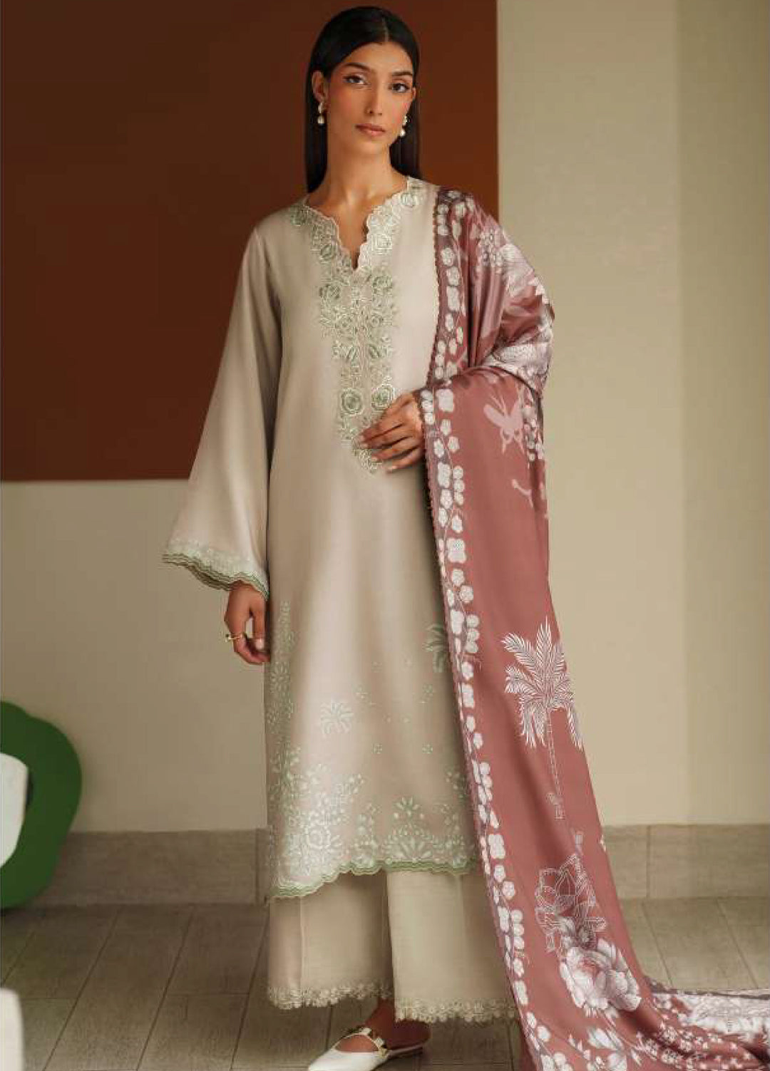 Bellini by Seran Unstitched Winter Cotail Embroidered Suits 3 Piece SN25BW Devene - Winter Collection