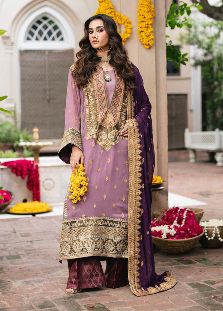 Gulnaar by Freesia Embroidered Chiffon Suits Unstitched 3 Piece FRE25GL FSU-654 Kamila - Festive Collection