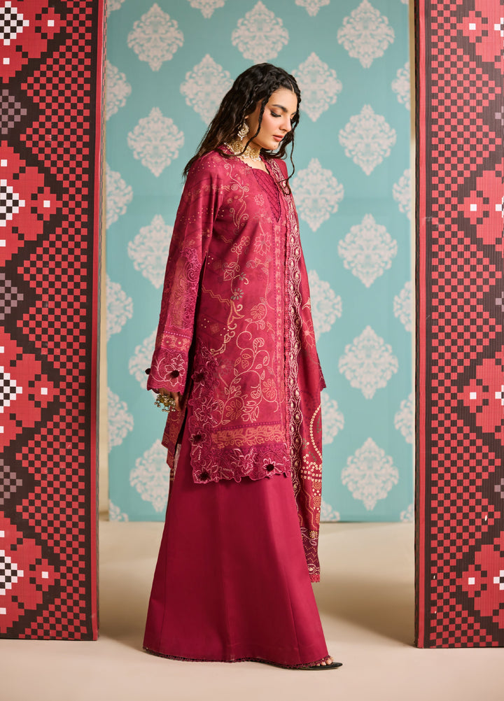 Zync by Florent One Nation Unstitched Khaddar Embroidered Suits 3 Piece FL25ON FL-8B - Winter Collection