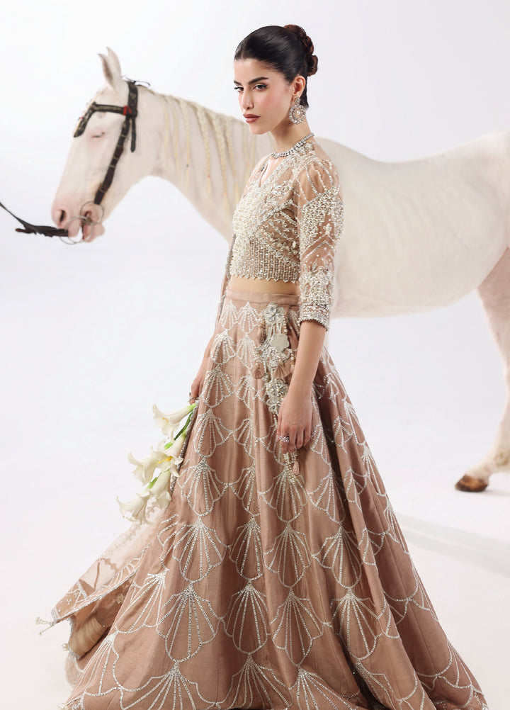 Lamore by Sardinia Unstitched Luxury Hand Work Organza 3 peice SRD25LH D-6 Silk Whisper - Formals Collection