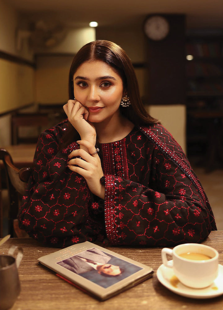 Cross Stitch Unstitched RTS Khaddar Embroidered Suits 3 Piece CS25KW D-02 Garnet Grace - Winter Collection