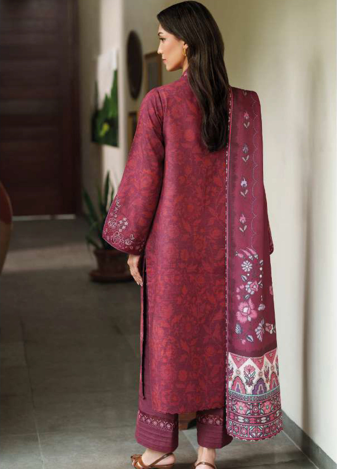 Bellini by Seran Unstitched Winter Khaddar Embroidered Suits 3 Piece SN25BW Marvene - Winter Collection