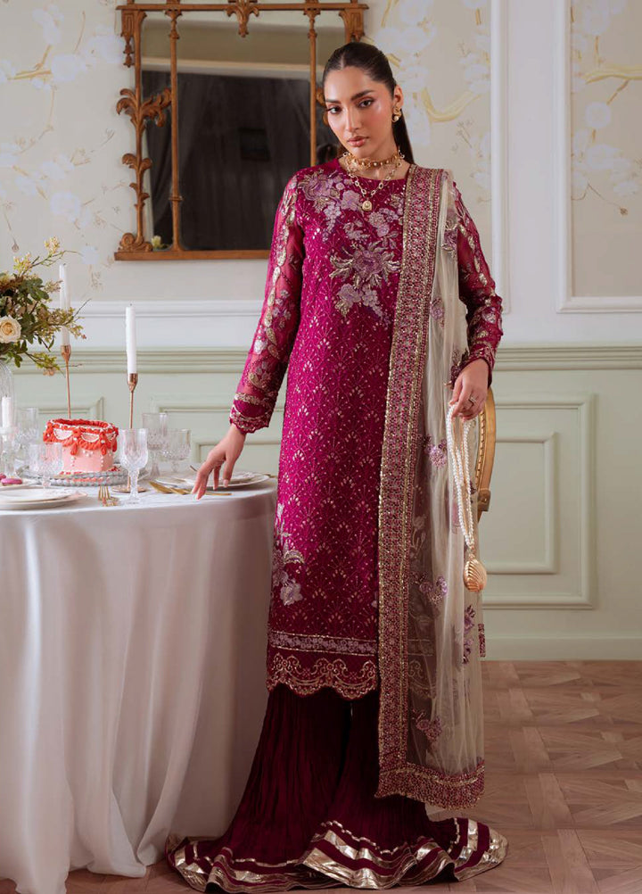 Elanora by Nureh Embroidered Unstitched Luxury Chiffon 3 Piece Suits NU25EC NEL-78 - Festive Collection
